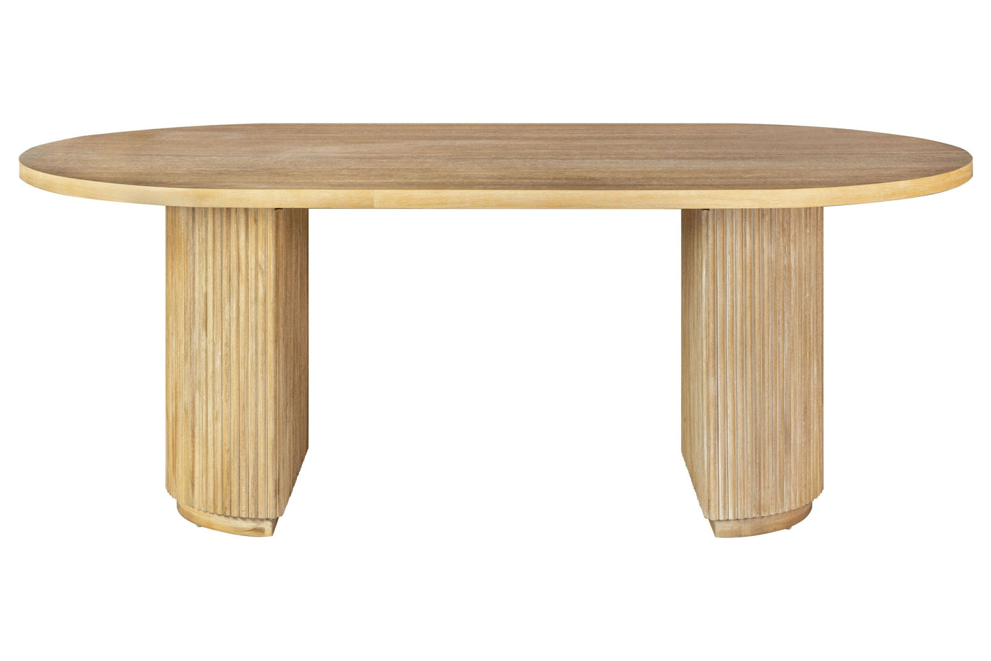 Modrest Jacobson Modern Natural Acacia Oval Dining Table - Elegant and Spacious Dining Solution for a Contemporary Home