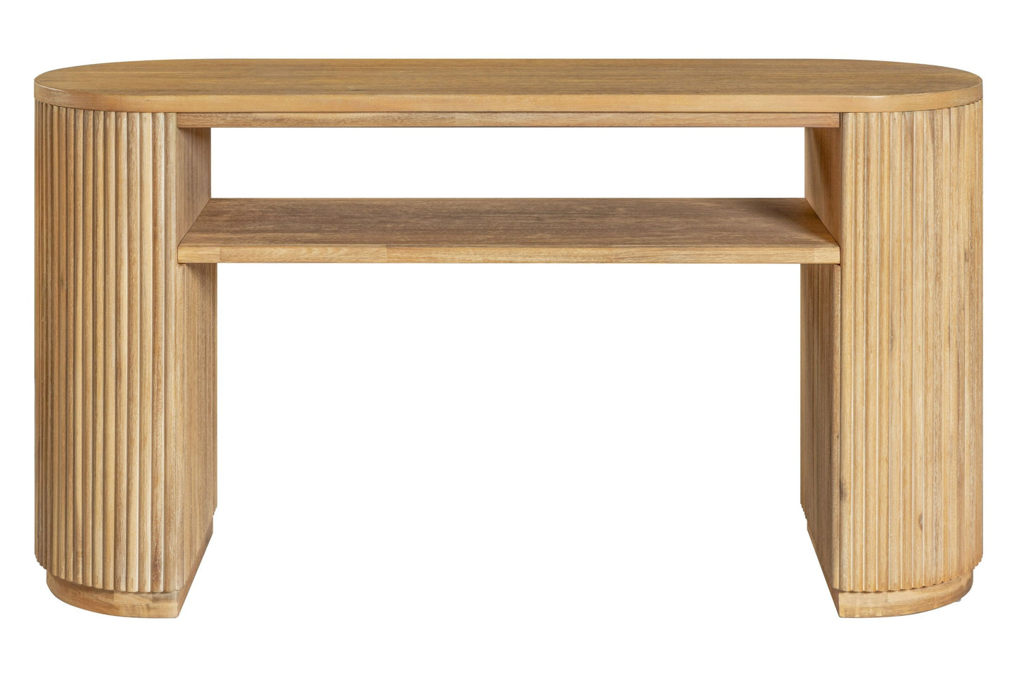 Modrest Jacobson Modern Natural Acacia Console Table - Elegant and Functional Design for a Contemporary Entryway or Living Room