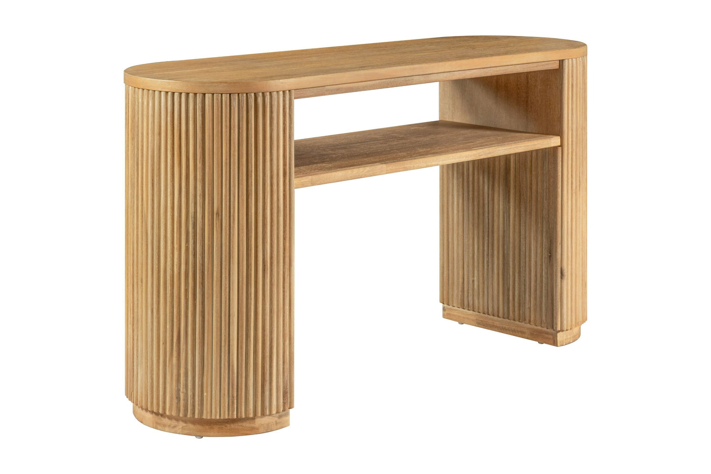 Modrest Jacobson Modern Natural Acacia Console Table - Elegant and Functional Design for a Contemporary Entryway or Living Room