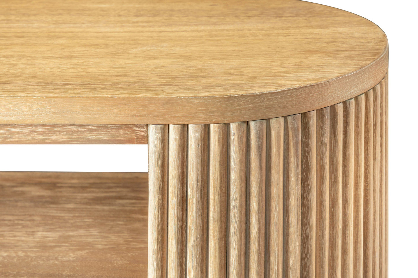 Modrest Jacobson Modern Natural Acacia Console Table - Elegant and Functional Design for a Contemporary Entryway or Living Room