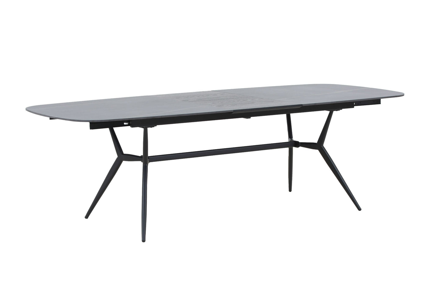 Modrest Suzie Modern Ceramic and Black Ash Extendable Dining Table for Stylish and Versatile Dining Spaces