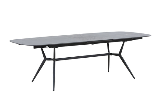 Modrest Suzie Modern Ceramic and Black Ash Extendable Dining Table for Stylish and Versatile Dining Spaces