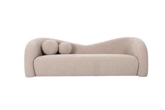 Divani Casa Calico Contemporary Beige Fabric 3-Seat Sofa β A Perfect Blend of Modern Style and Comfortable Elegance.