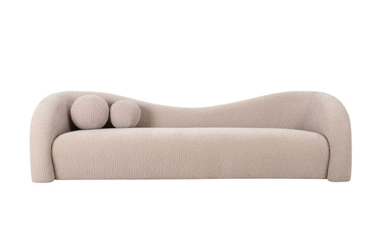 Divani Casa Calico Contemporary Beige Fabric 4-Seat Sofa β A Perfect Blend of Modern Style and Comfortable Elegance.