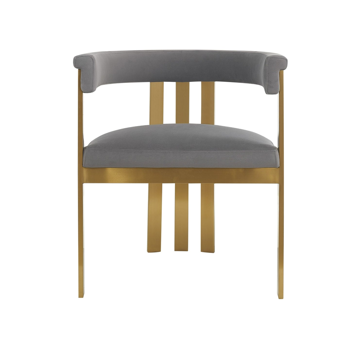 Modrest Pontiac Modern Grey Velvet and Champagne Gold Dining Chair β A Glamorous Fusion of Luxurious Comfort and Contemporary Design