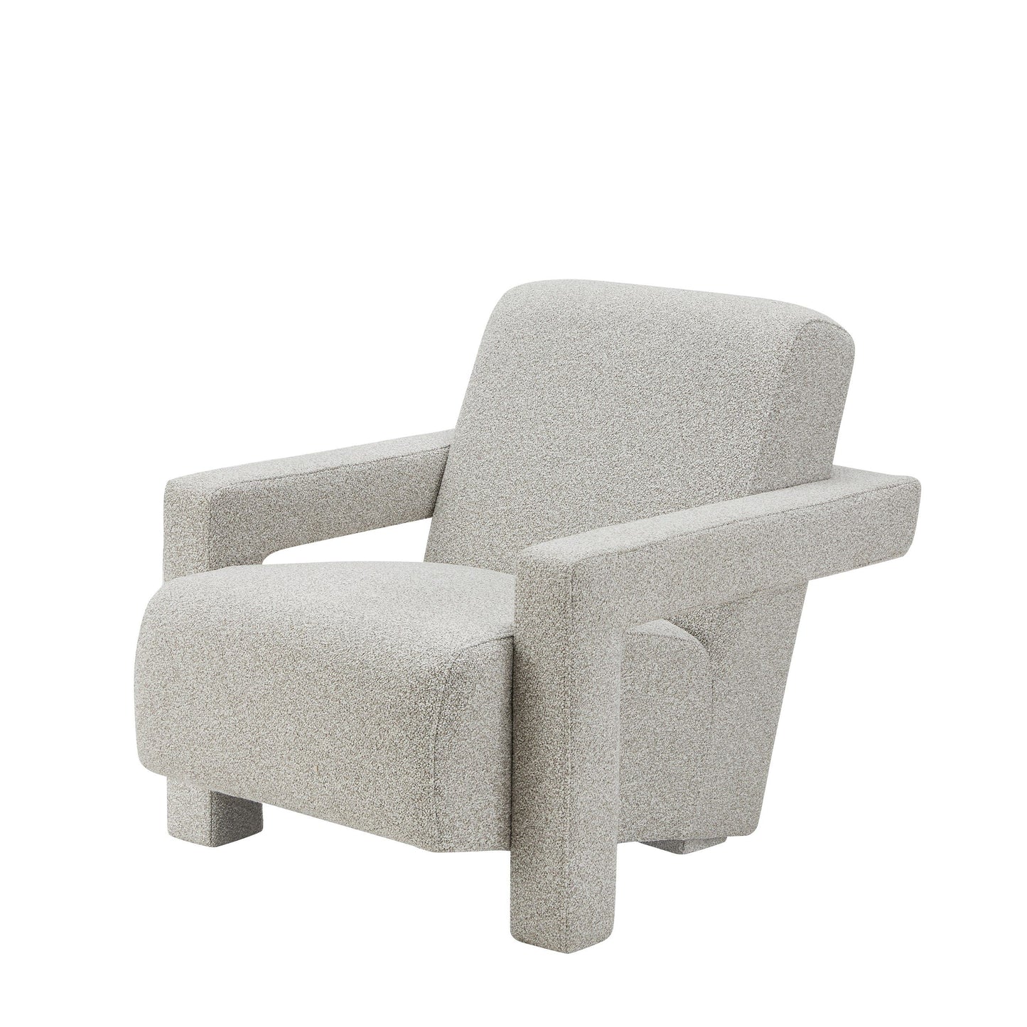 Modrest Wylie Modern Light Grey-Beige Fabric Accent Chair – A Contemporary Blend of Subtle Elegance and Comfortable Design