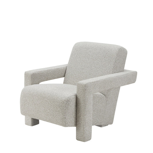 Modrest Wylie Modern Light Grey-Beige Fabric Accent Chair β A Contemporary Blend of Subtle Elegance and Comfortable Design