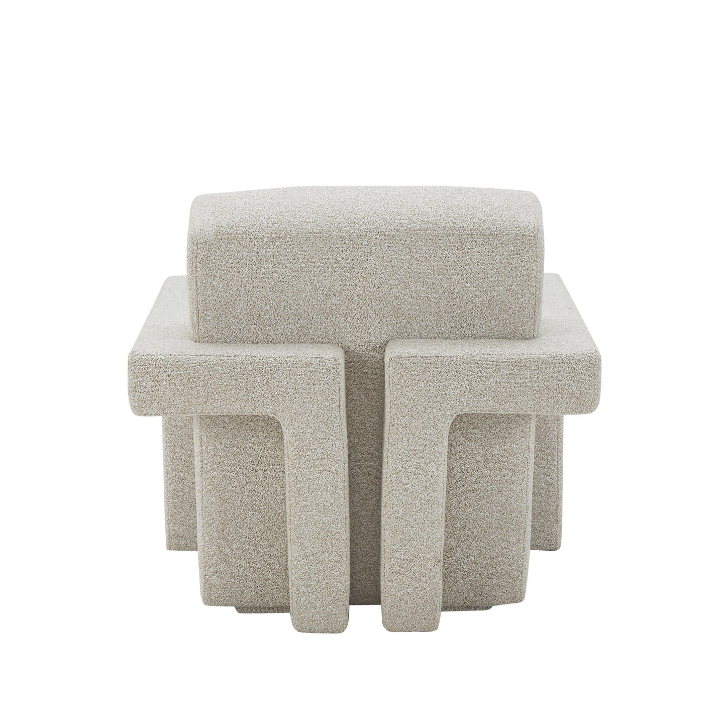 Modrest Wylie - Modern Beige Fabric Accent Chair