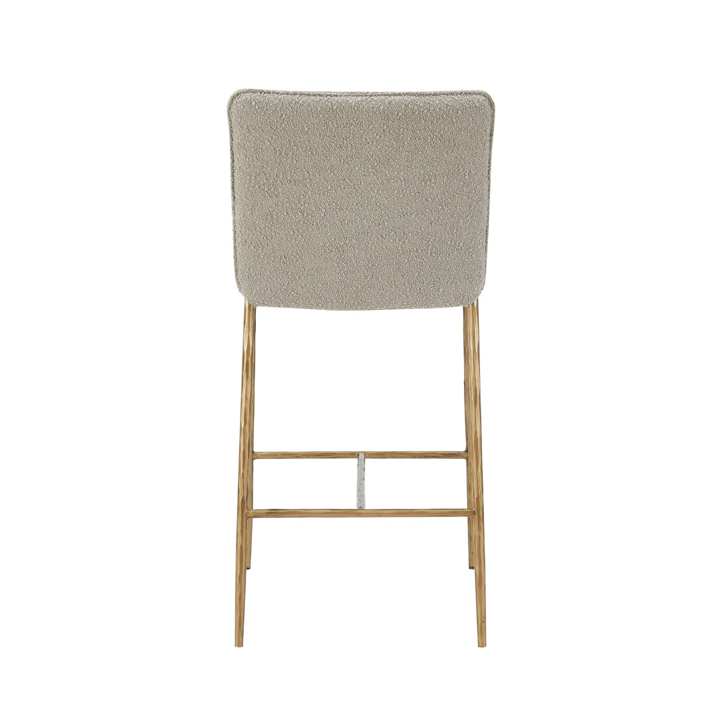 Modrest Atlanta - Modern Beige Fabric & Brass Counter Chair