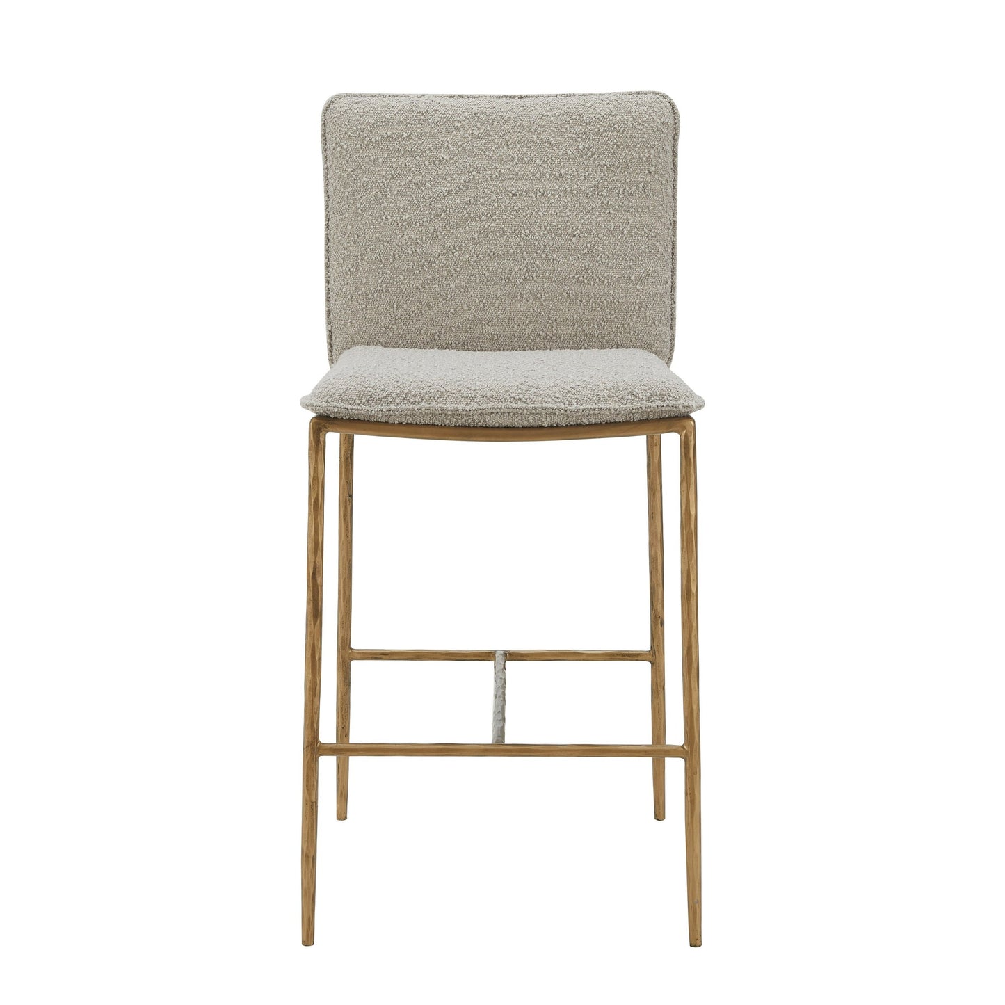 Modrest Atlanta Modern Beige Fabric and Brass Counter Chair β A Chic Fusion of Contemporary Design and Timeless Elegance