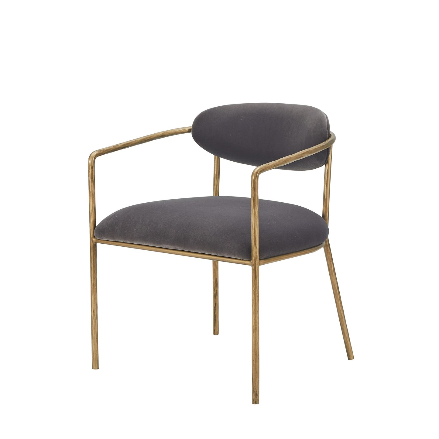 Modrest Baird Modern Grey Velvet and Brass Dining Chair β A Perfect Fusion of Luxurious Comfort and Contemporary Elegance
