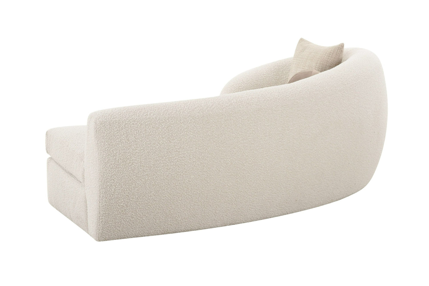 Modrest Kilmer Modern Off-White Curved Fabric Sectional Sofa - Sophisticated Comfort for Contemporary Living Rooms