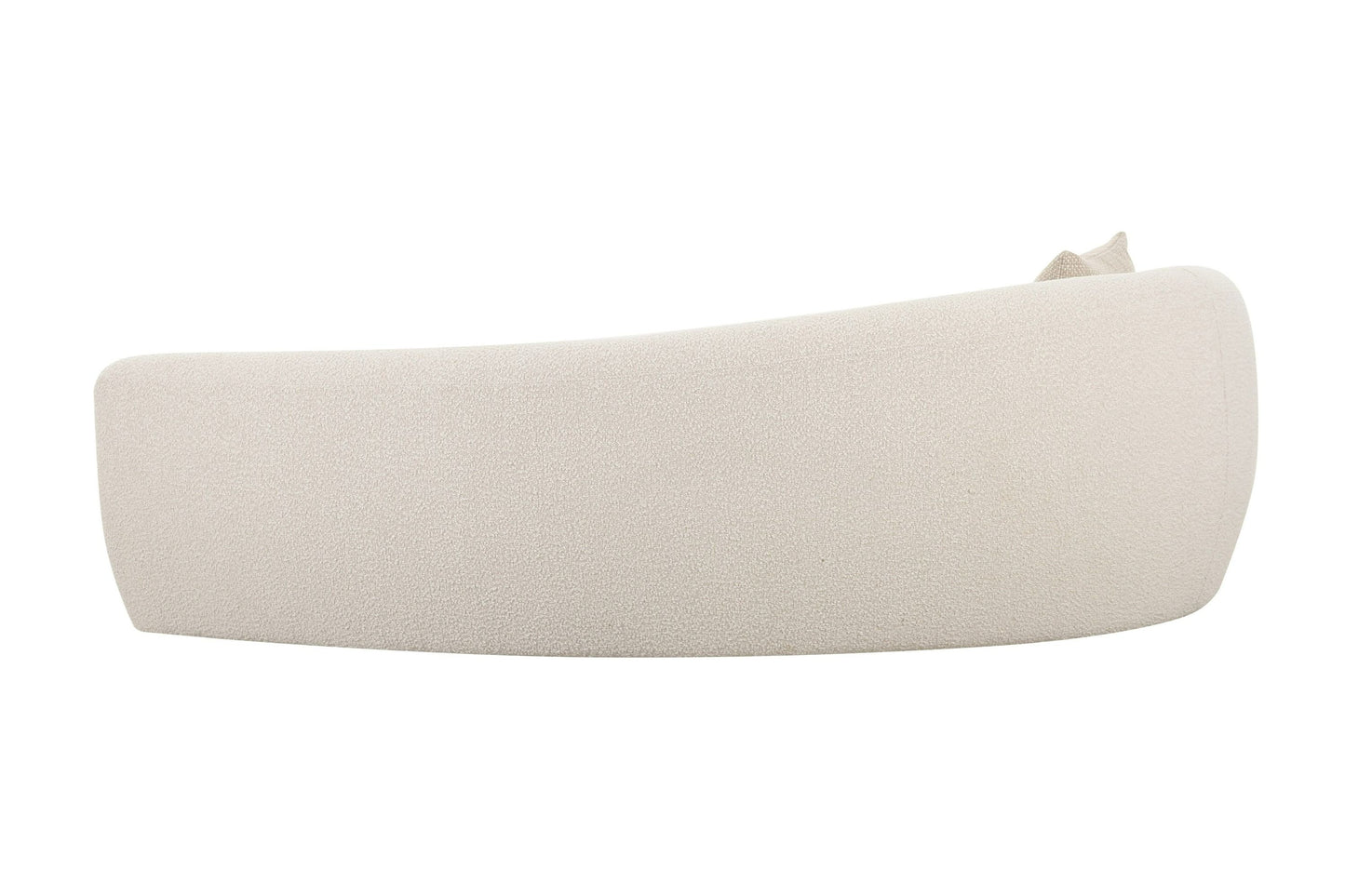 Modrest Kilmer Modern Off-White Curved Fabric Sectional Sofa - Sophisticated Comfort for Contemporary Living Rooms