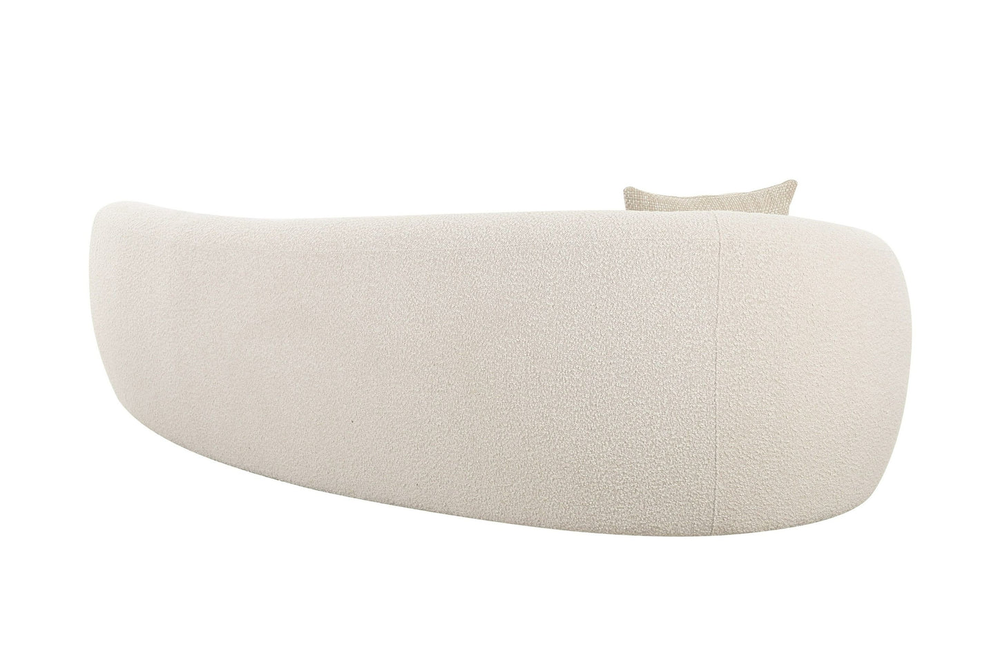 Modrest Kilmer Modern Off-White Curved Fabric Sectional Sofa - Sophisticated Comfort for Contemporary Living Rooms