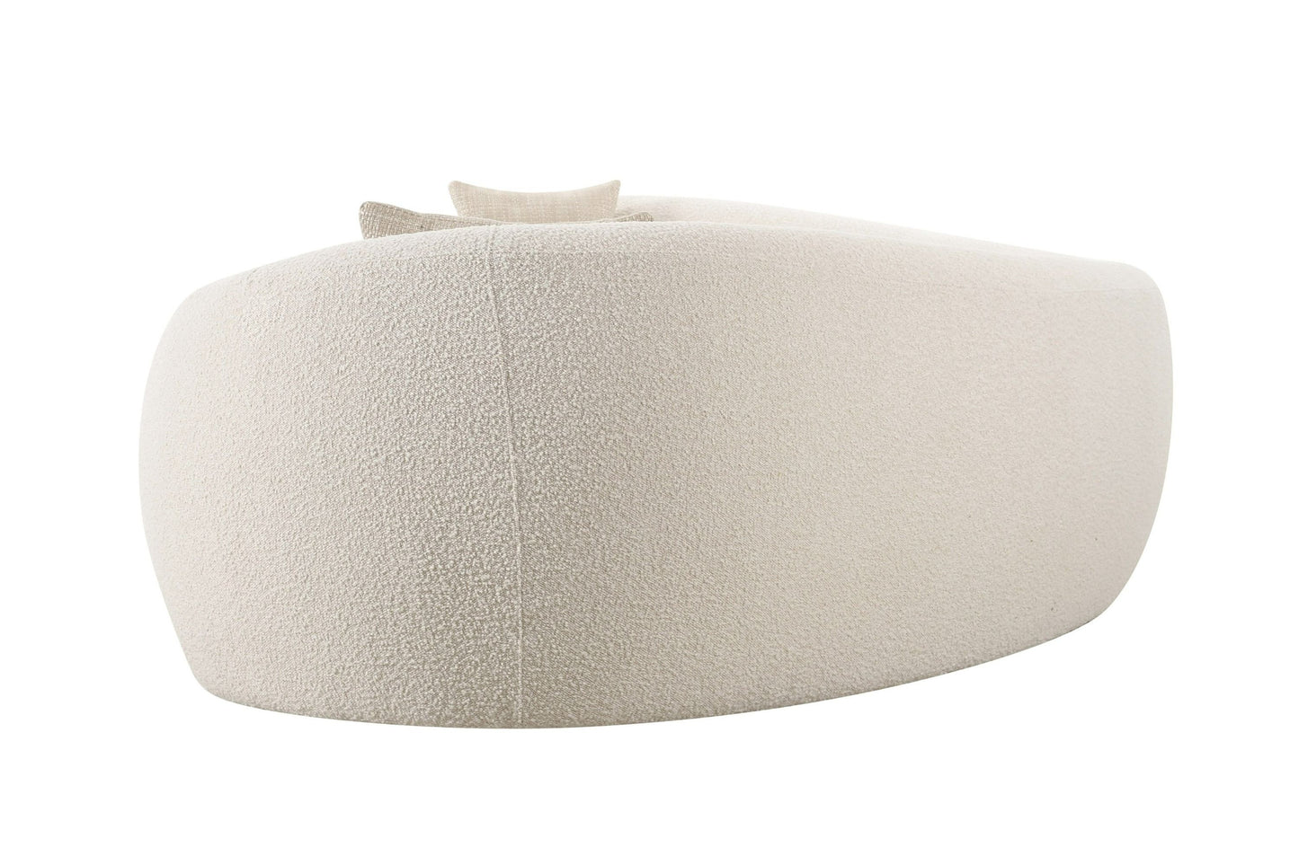 Modrest Kilmer Modern Off-White Curved Fabric Sectional Sofa - Sophisticated Comfort for Contemporary Living Rooms