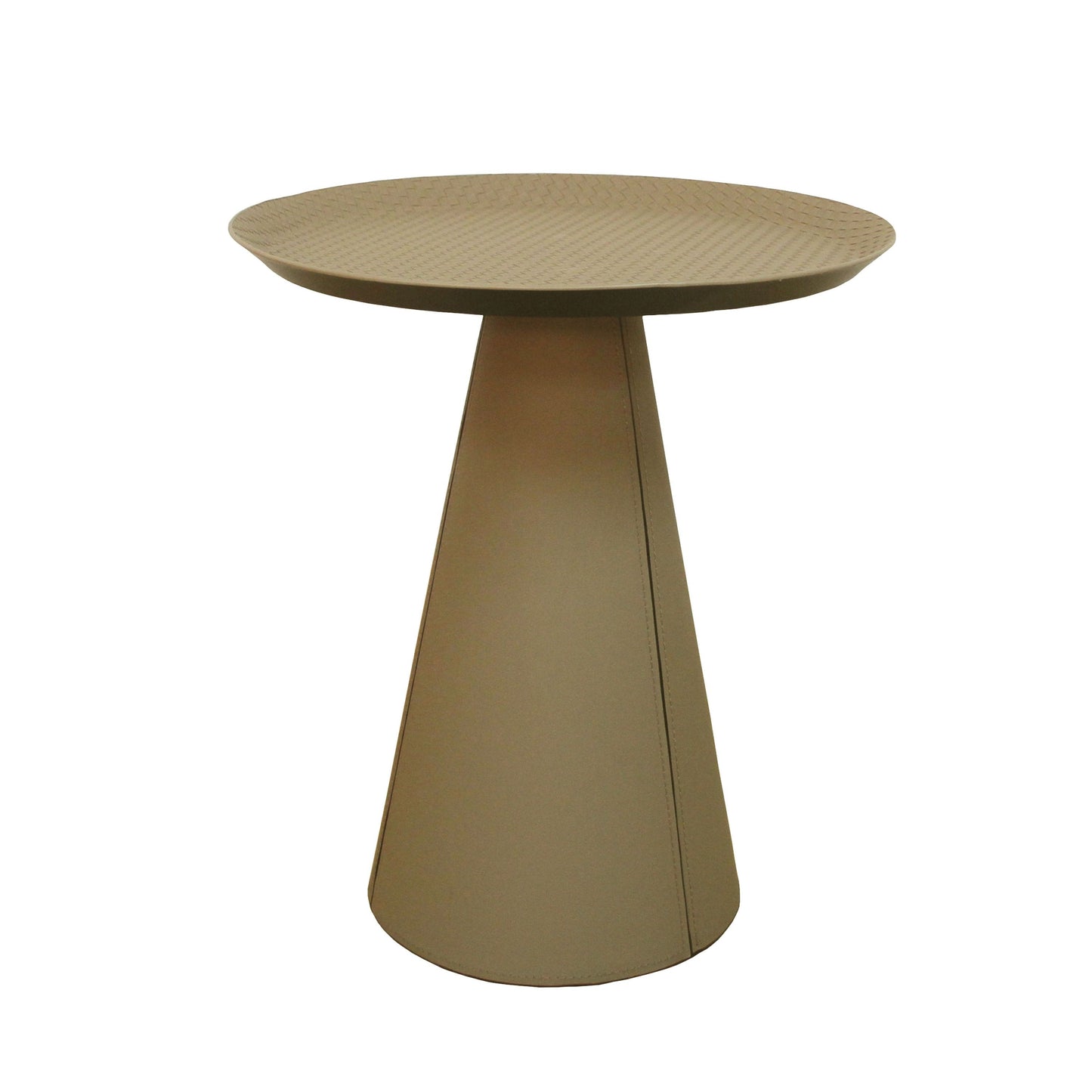 Modrest Mclean Modern Leather End Table - Sleek and Stylish Accent Piece for a Contemporary Living Room or Bedroom Decor