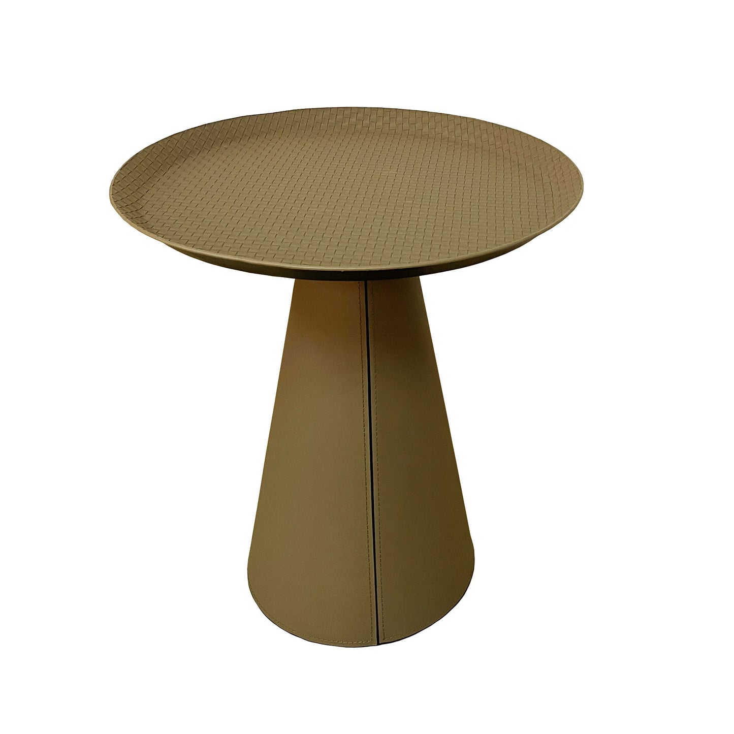 Modrest Mclean Modern Leather End Table - Sleek and Stylish Accent Piece for a Contemporary Living Room or Bedroom Decor