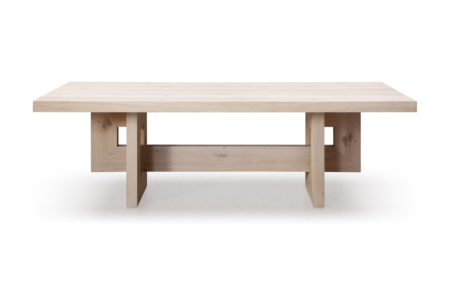 Modrest Mineloa Modern Natural White Oak Dining Table - Elegant and Spacious Dining Solution for a Contemporary Home