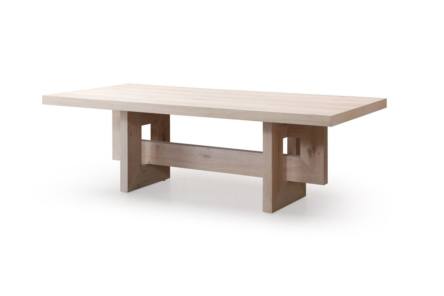 Modrest Mineloa Modern Natural White Oak Dining Table - Elegant and Spacious Dining Solution for a Contemporary Home
