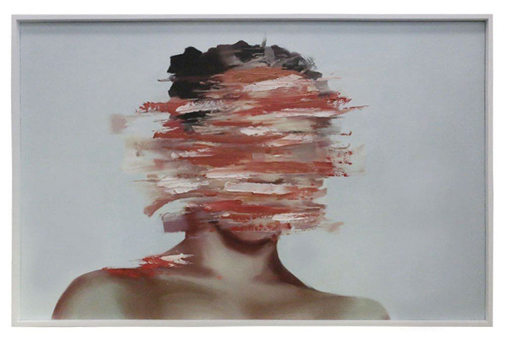 Modrest Distorted Modern 71" x 59" Painting - Bold and Contemporary Artwork for Sophisticated Interiors.