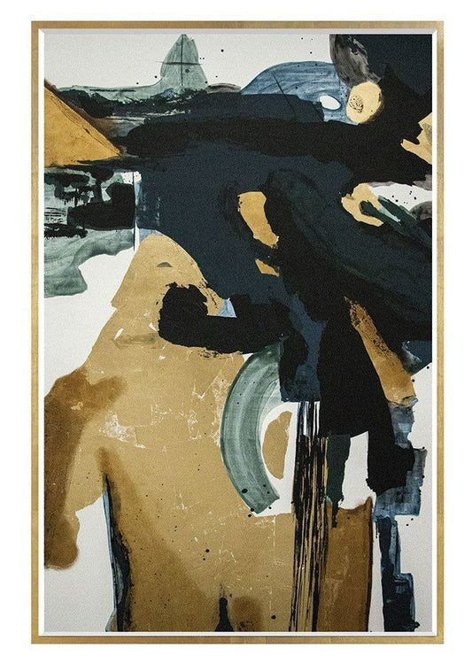 Enzo Modern 47" x 71" Painting - Elegant Hand-Painted Artwork with a Rectangular Frame for Contemporary and Sophisticated Interiors