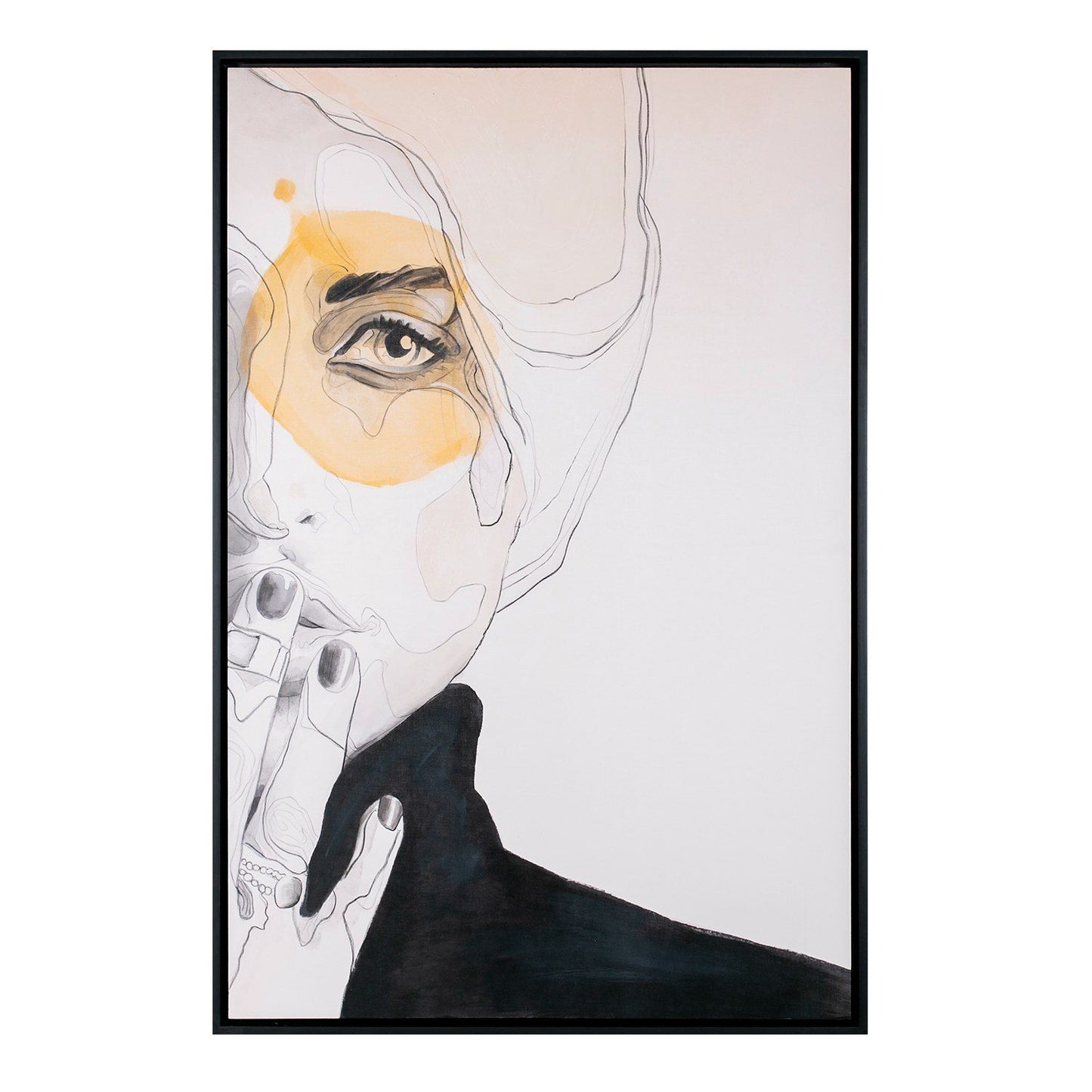 Modrest Memory Modern 47" x 71" Painting - Captivating Abstract Artwork for Contemporary and Sophisticated Interiors