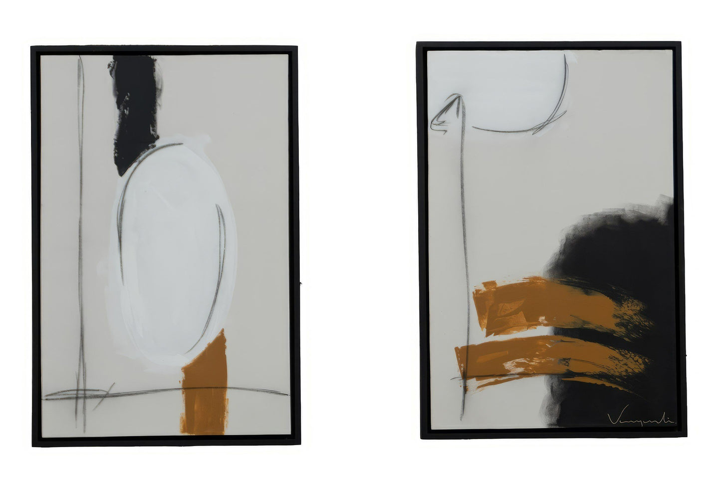 Modrest Useful Modern Painting Set of 2 - Striking Abstract Artwork for Contemporary and Stylish Home Décor