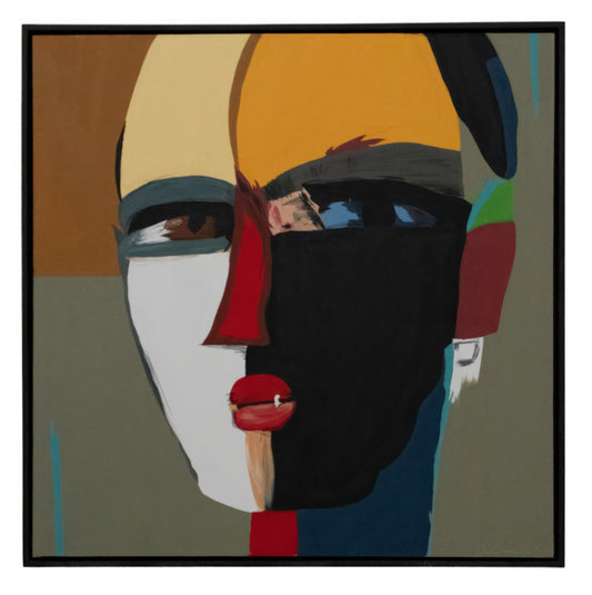 Pama Modern 59" x 59" Painting - Bold Abstract Artwork for Contemporary and Sophisticated Interiors