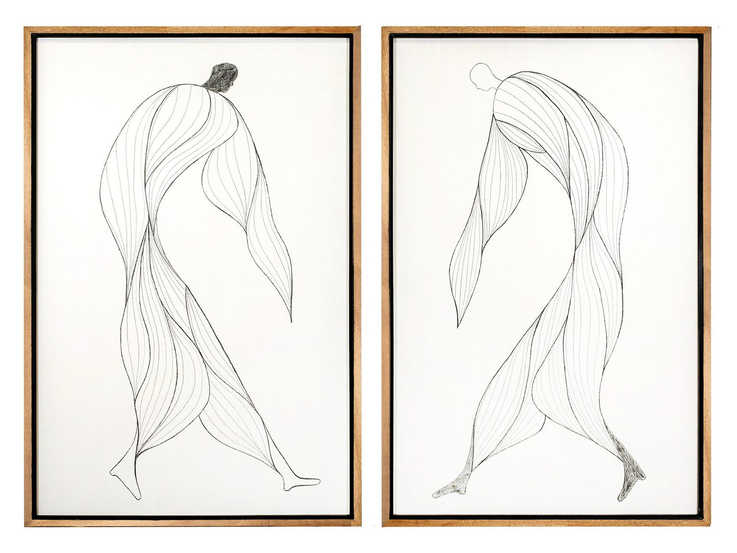 Modrest Gehen Modern Painting Set of 2 - Elegant Abstract Art for Contemporary Home Décor and Sophisticated Wall Accents