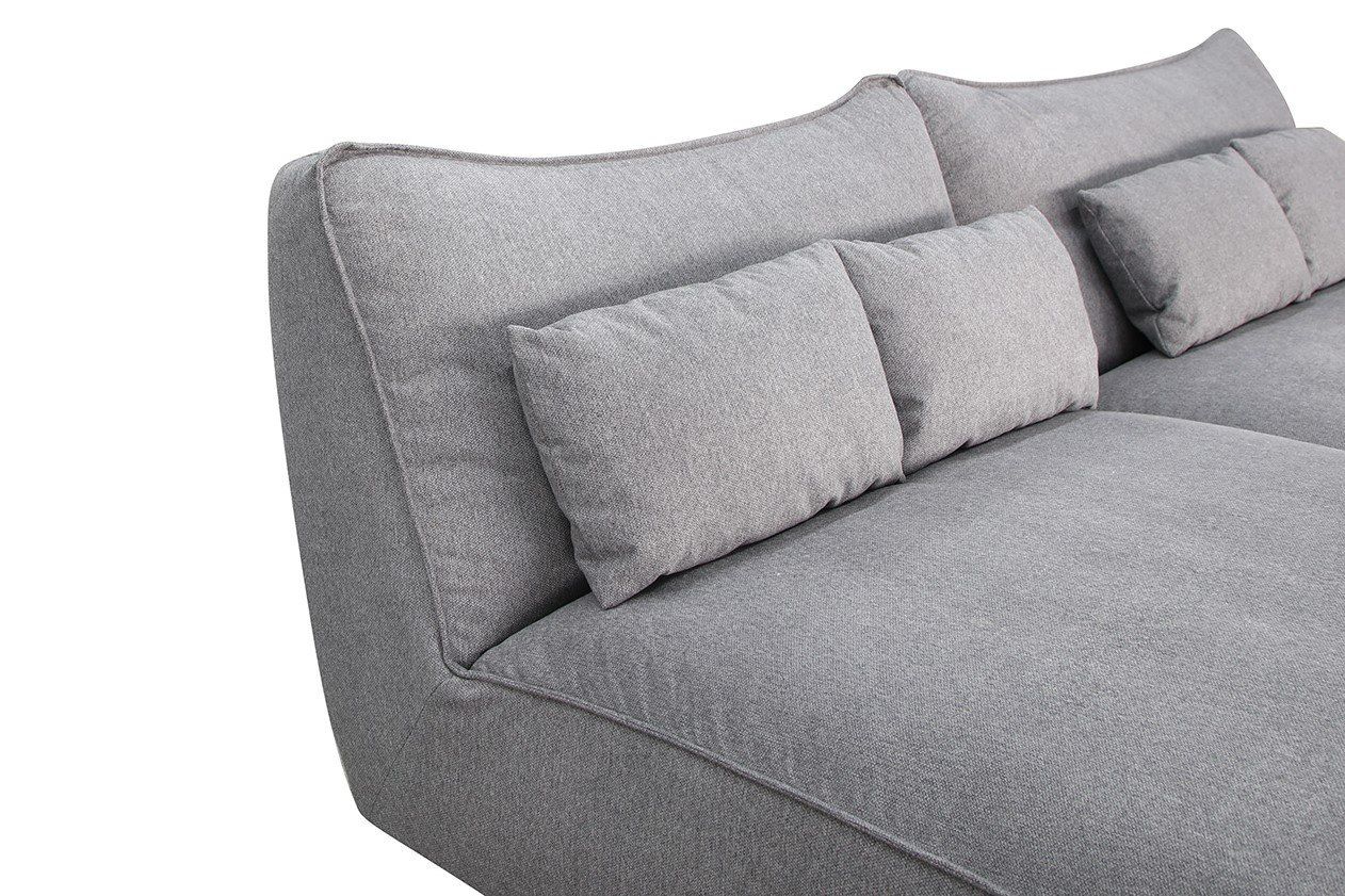 Divani Casa Racine Modern Grey Fabric Modular Sectional Sofa β A Contemporary Masterpiece of Comfort, Style, and Versatility