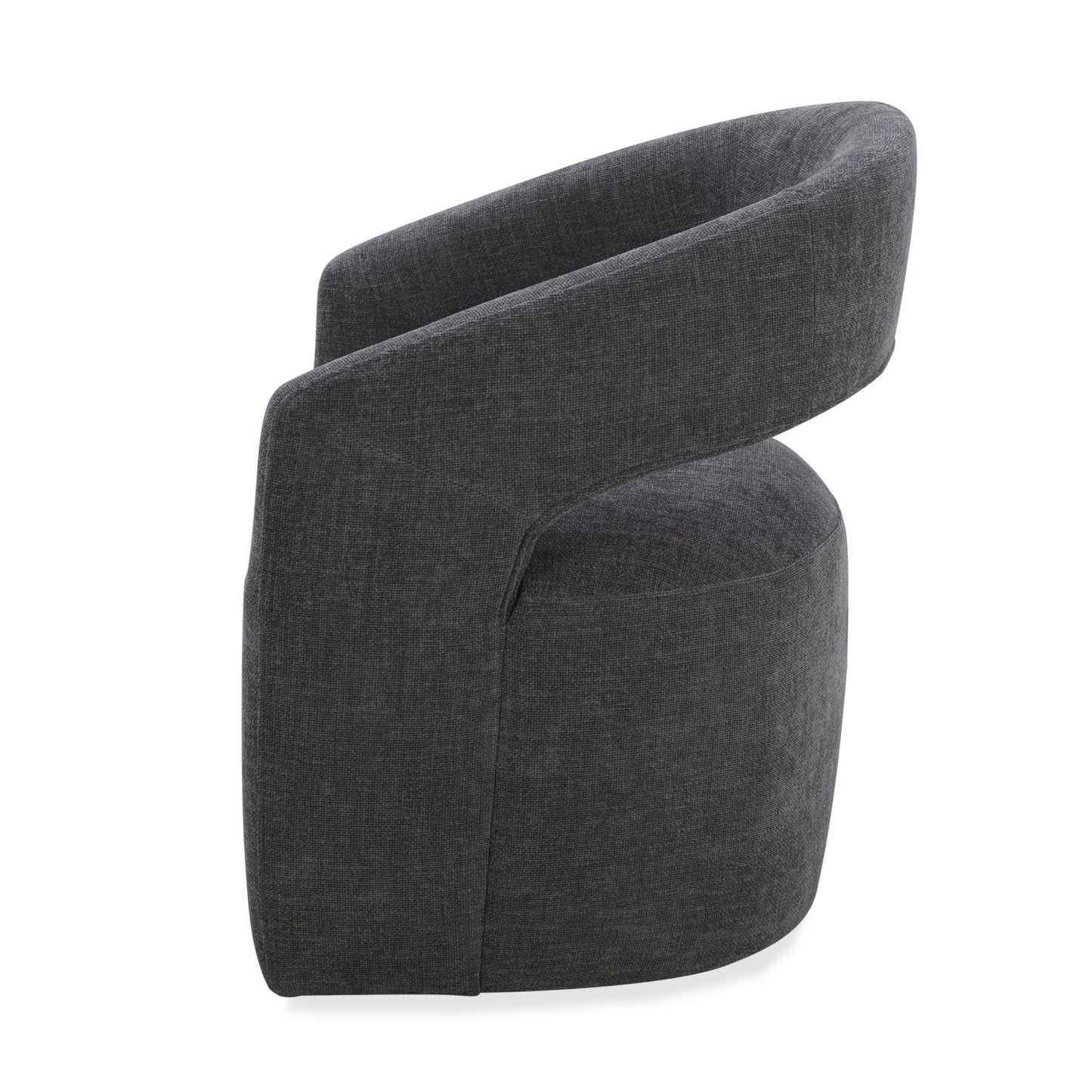 Modrest Angie Modern Dark Grey Fabric Accent Chair - Contemporary Comfort and Style for Elegant Living Spaces