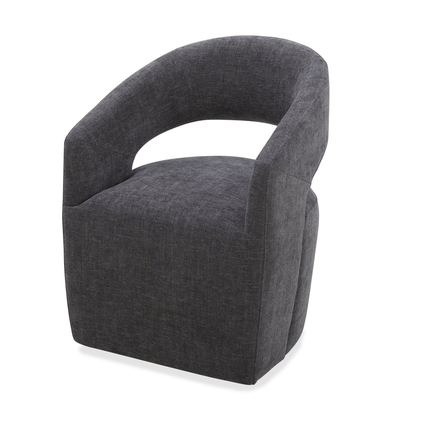 Modrest Angie Modern Dark Grey Fabric Accent Chair - Contemporary Comfort and Style for Elegant Living Spaces