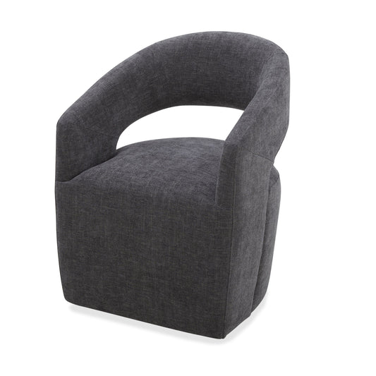Modrest Angie Modern Dark Grey Fabric Accent Chair - Contemporary Comfort and Style for Elegant Living Spaces