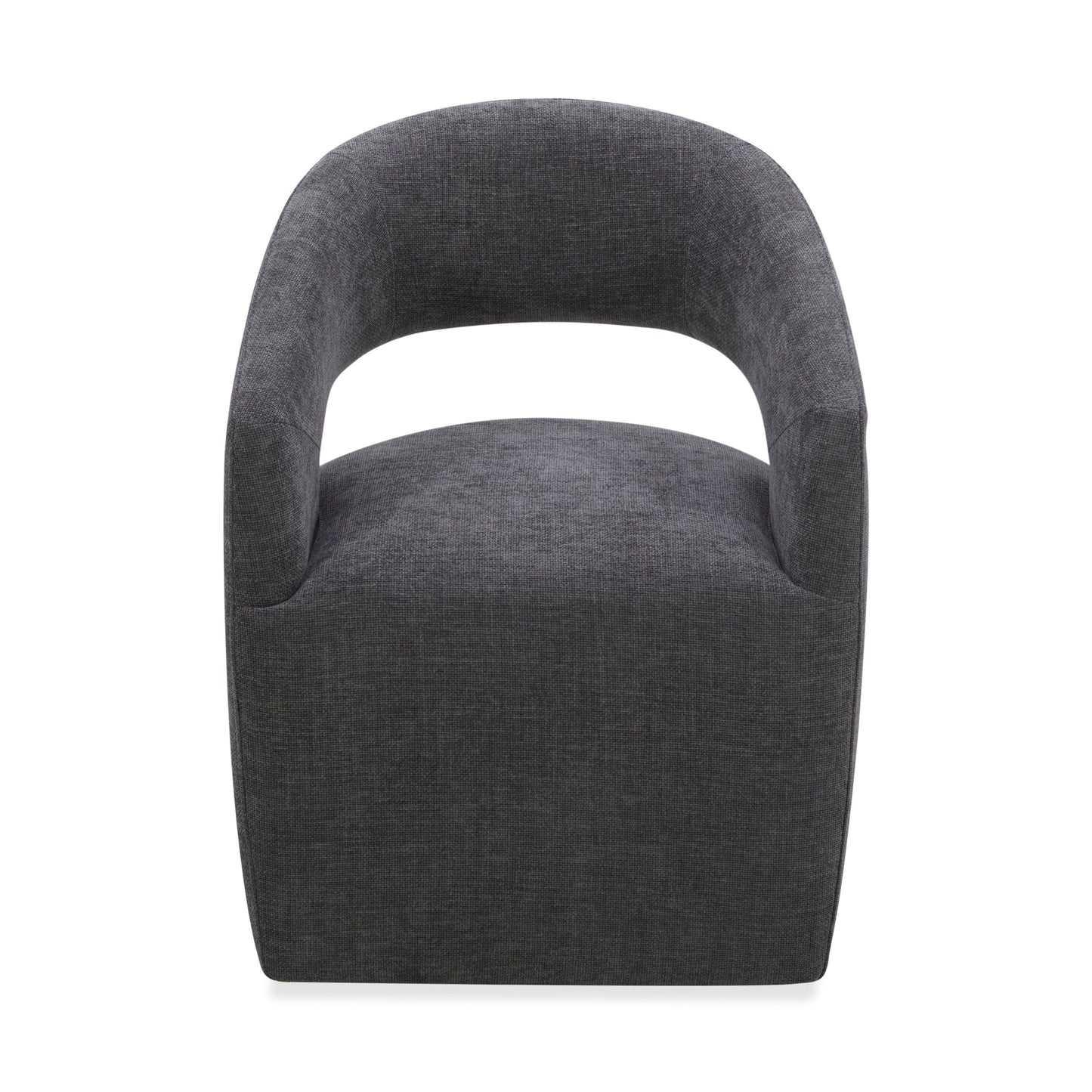 Modrest Angie Modern Dark Grey Fabric Accent Chair - Contemporary Comfort and Style for Elegant Living Spaces