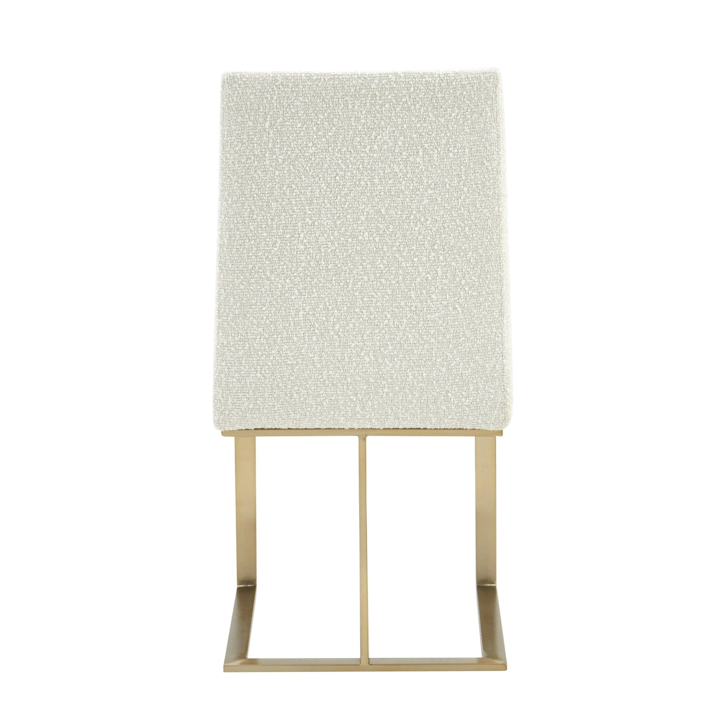 Modrest Frankie Modern Off-White Fabric + Antique Brass Dining Chair - Stylish and Comfortable Seating for a Contemporary Dining Room