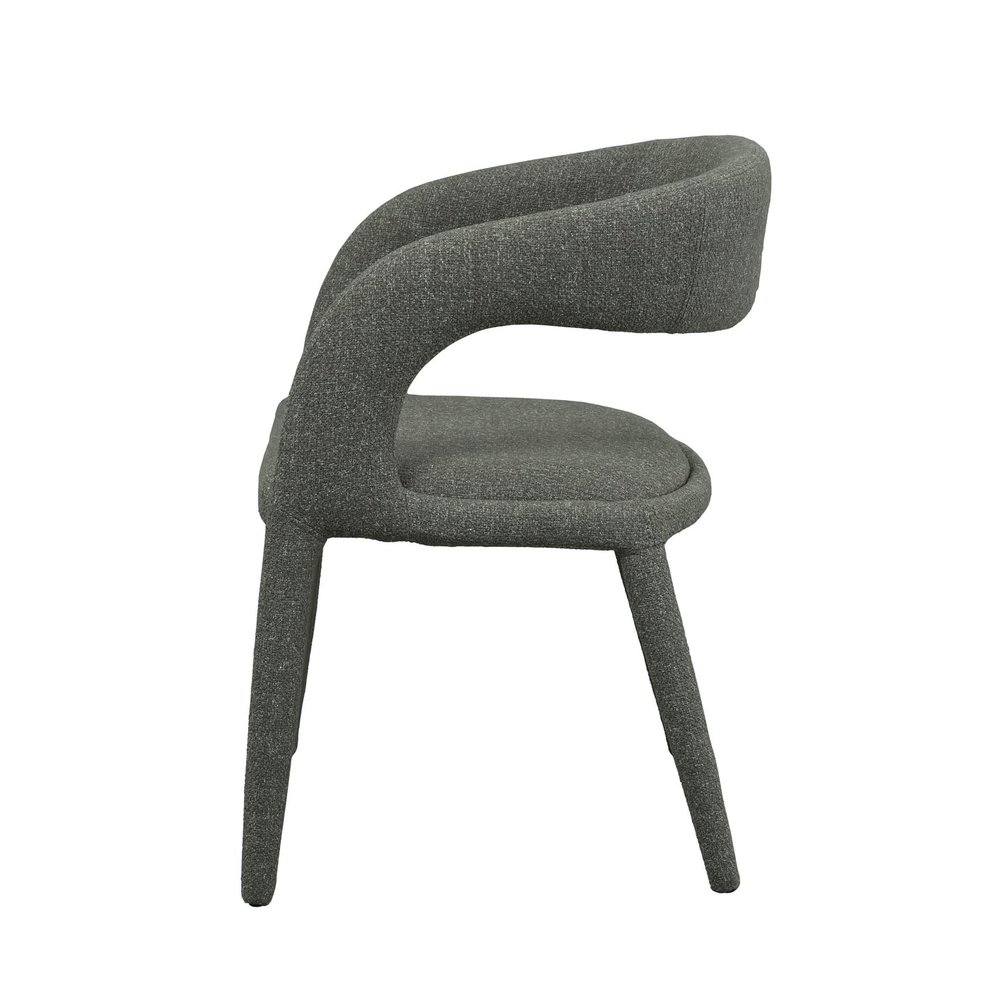 Modrest Faerron Modern Grey Fabric Dining Chair - Sleek and Comfortable Seating for a Contemporary Dining Space