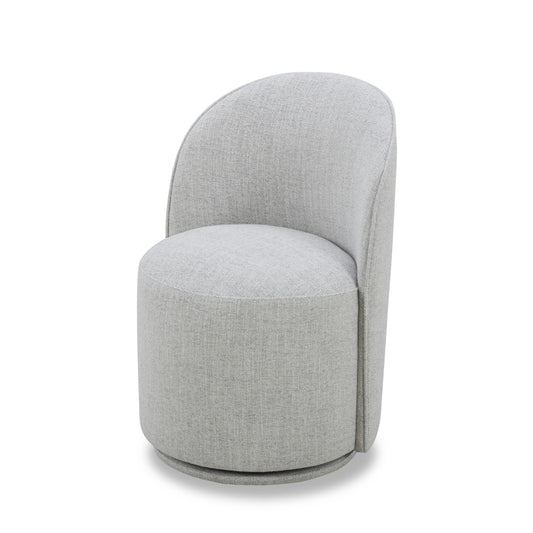 Correa Modern Light Grey Fabric Swivel Dining Chair - Sleek and Comfortable Seating for a Contemporary Dining Room