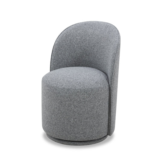 Correa Dining Chair β Modern Grey Fabric Upholstery with Swivel Base