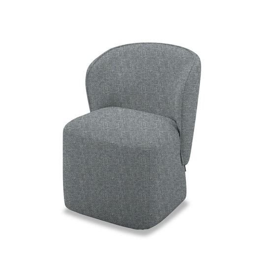 Souza Dining Chair β Modern Grey Fabric Swivel Design