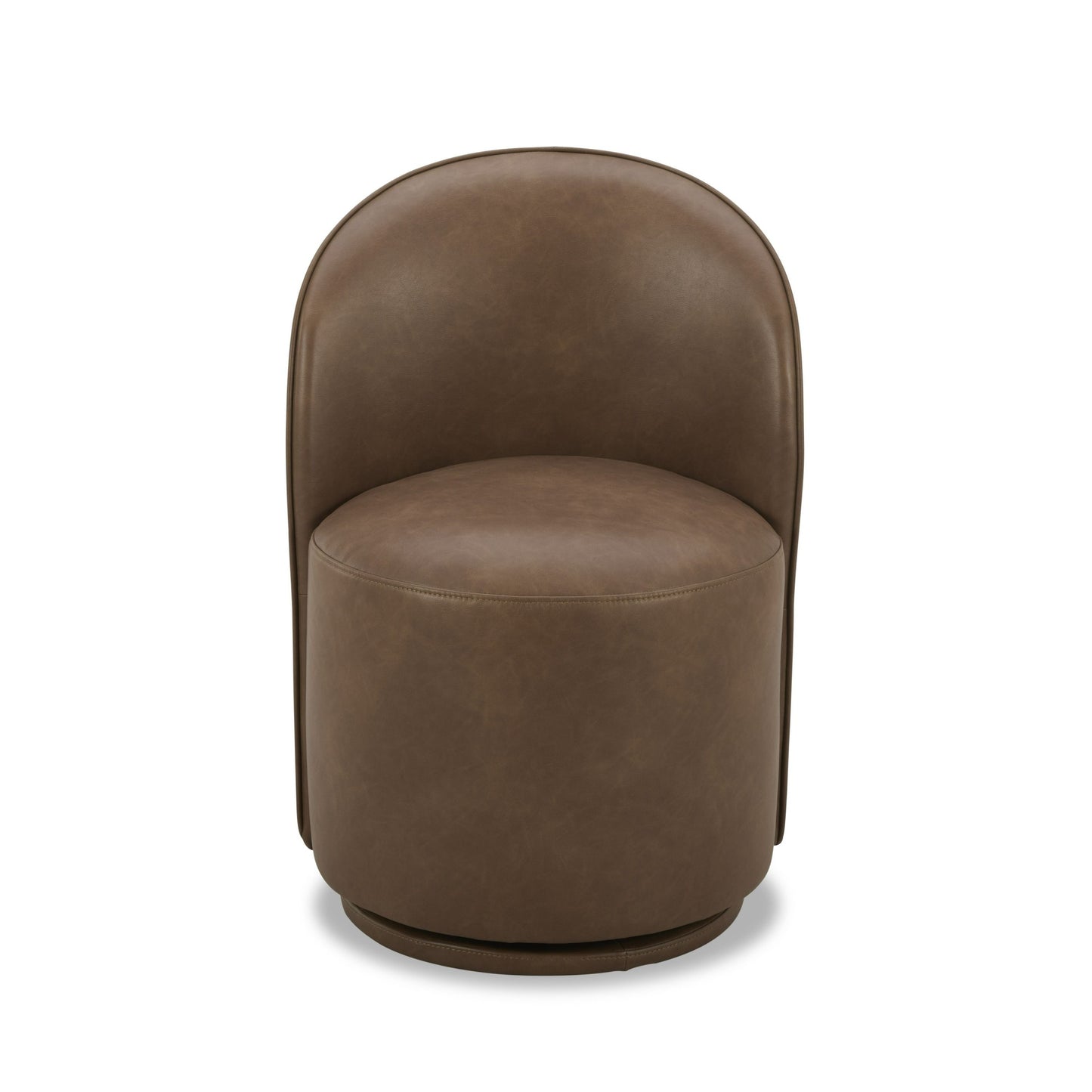 Modrest Correa Modern Brown Vegan Leather Swivel Dining Chair - Stylish and Comfortable Seating for a Contemporary Dining Room