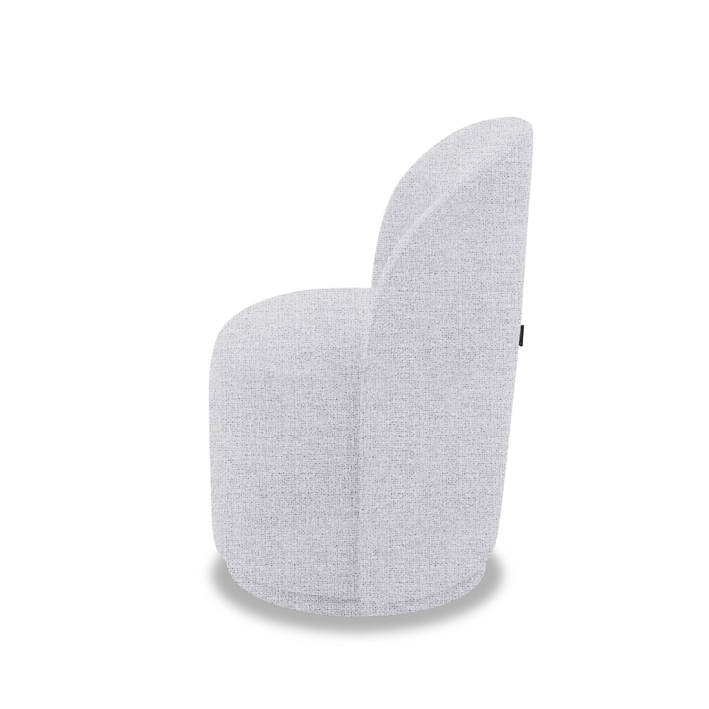 Modrest Correa Modern White Fabric Swivel Dining Chair with Sleek Design for Contemporary Interiors