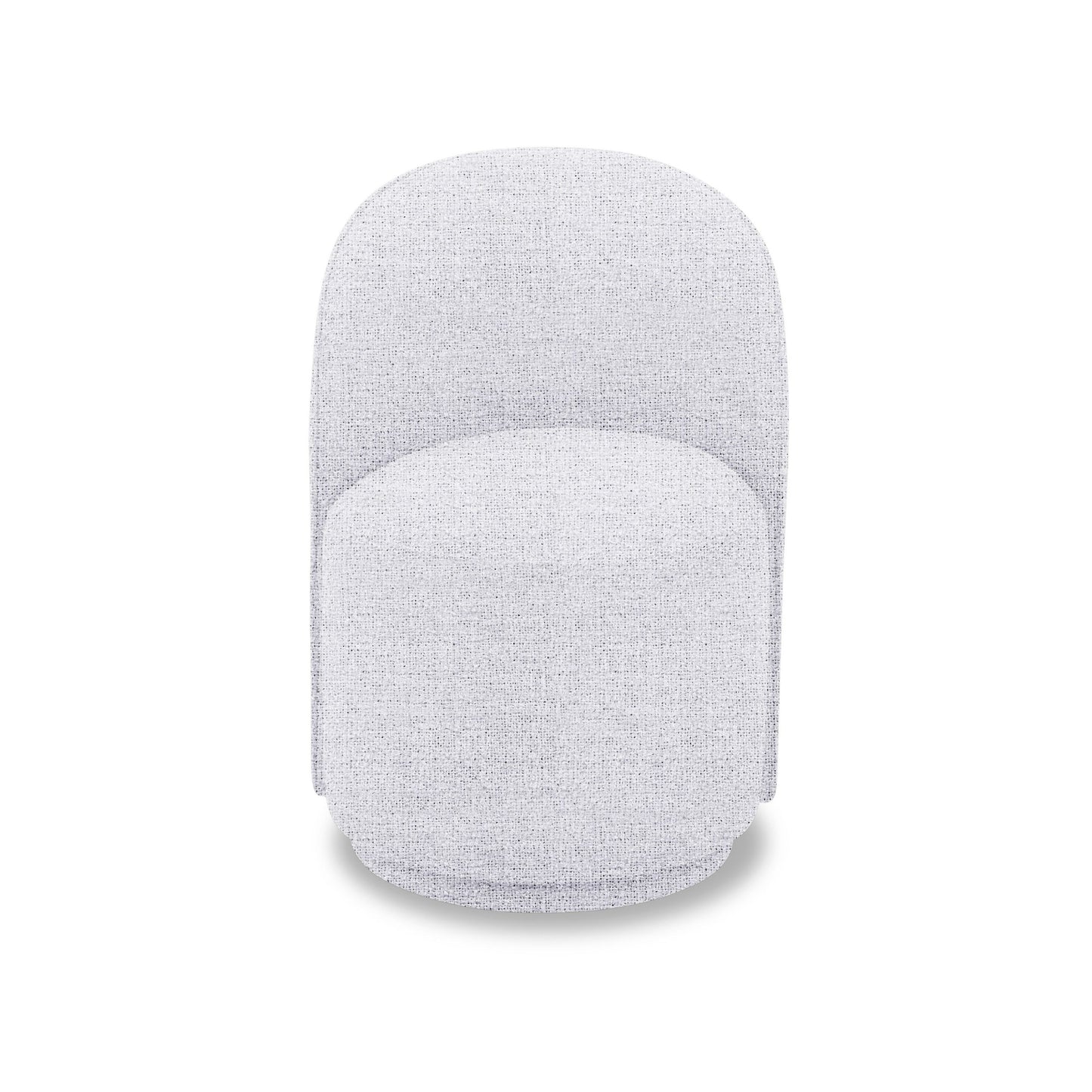 Modrest Correa Modern White Fabric Swivel Dining Chair with Sleek Design for Contemporary Interiors