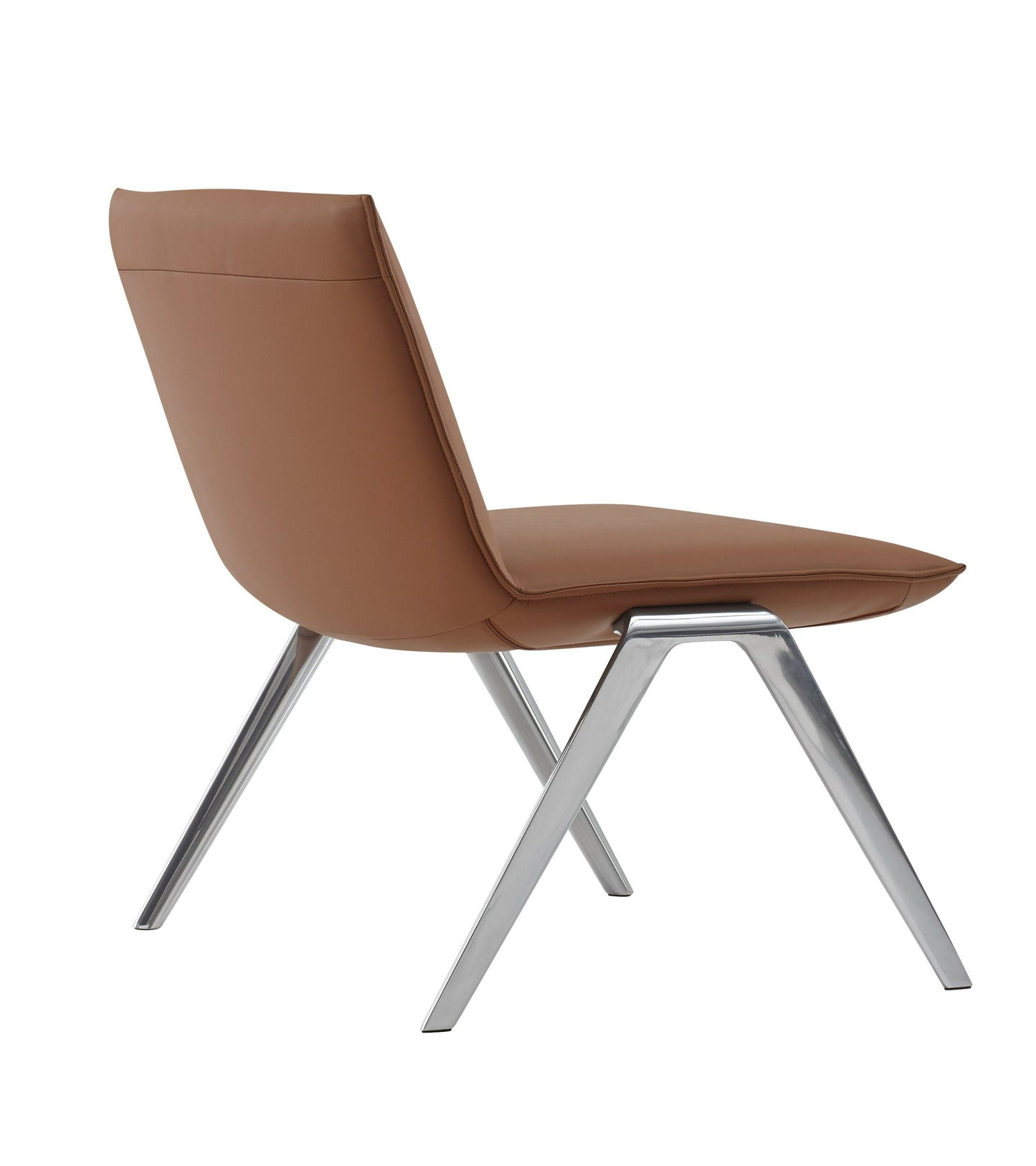 Modrest Cedric Modern Camel Vegan Leather Office Side Chair - Sleek and Comfortable Seating for a Contemporary Office or Workspace