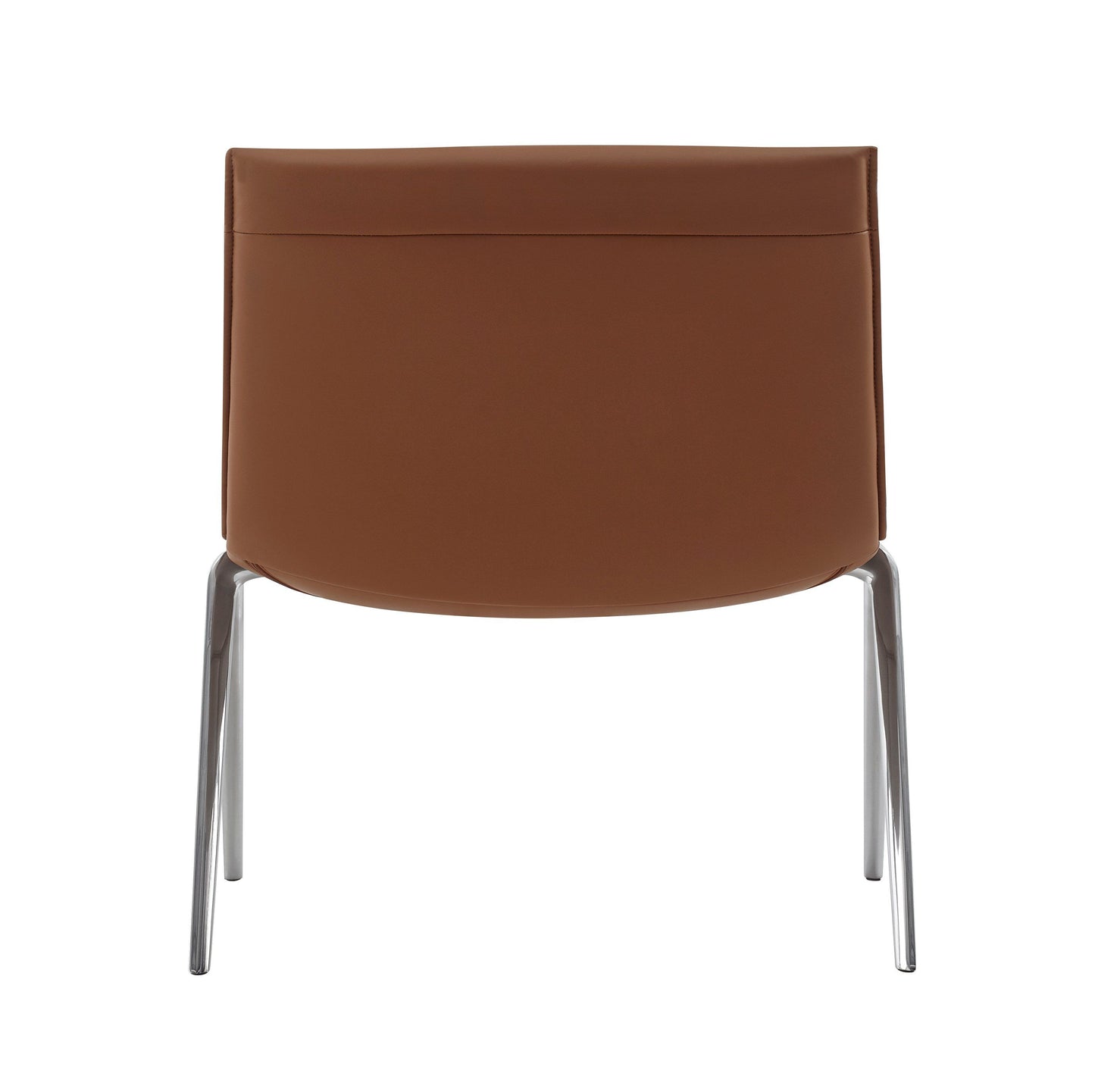 Modrest Cedric Modern Camel Vegan Leather Office Side Chair - Sleek and Comfortable Seating for a Contemporary Office or Workspace