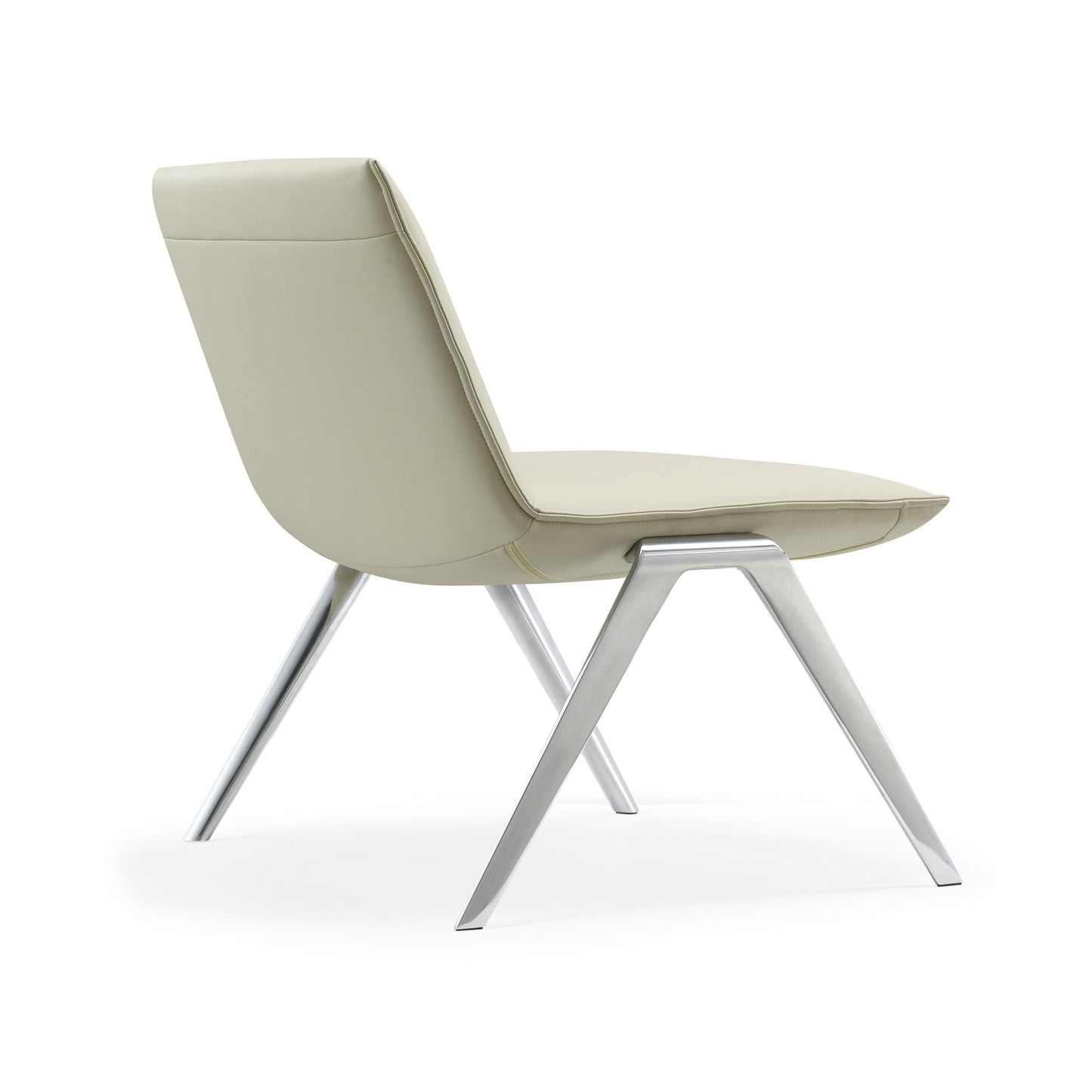 Modrest Cedric Modern White Vegan Leather Accent Chair for Stylish and Contemporary Home Décor