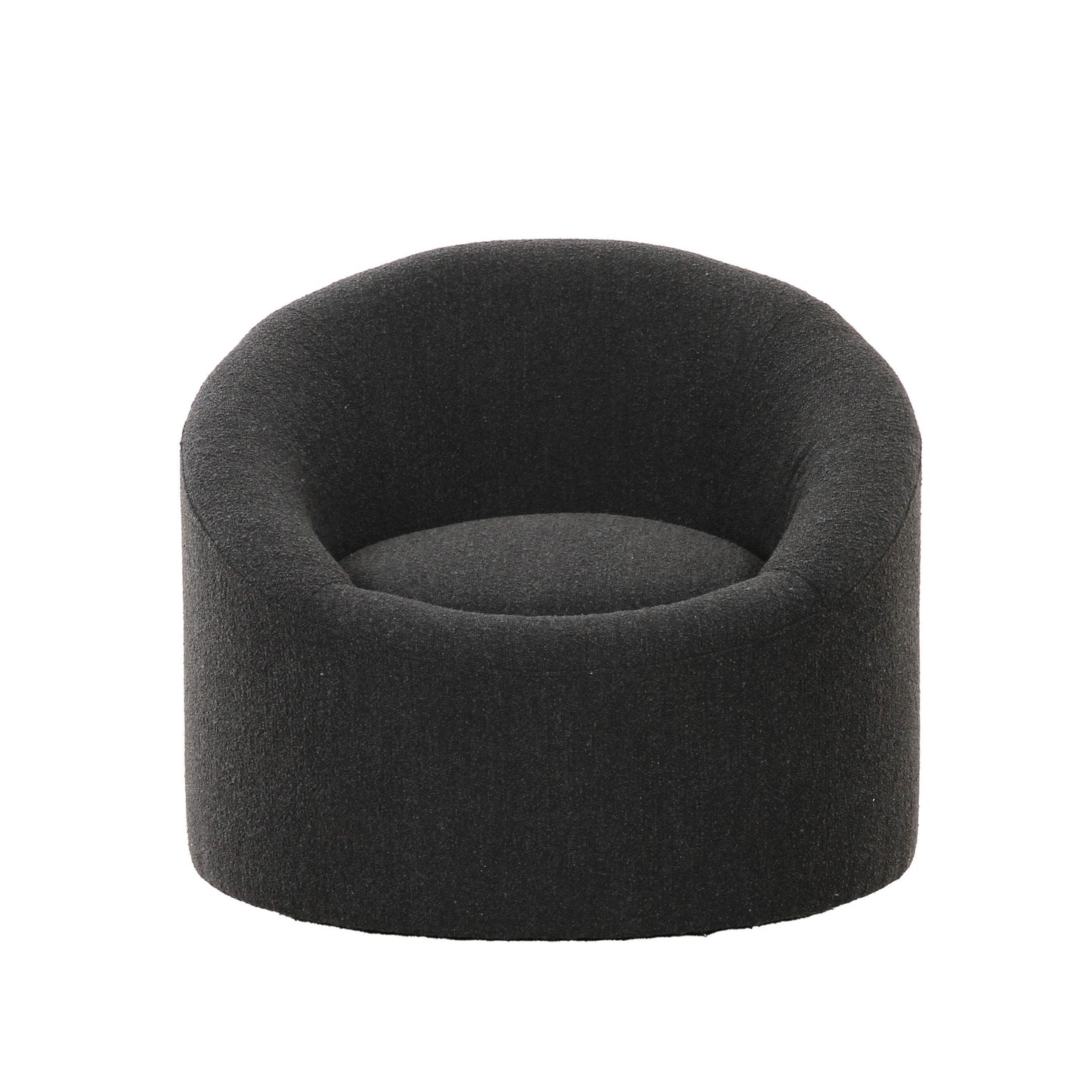 Modrest Frontier Glam Black Fabric Accent Chair - Chic and Comfortable Addition to Any Living Space