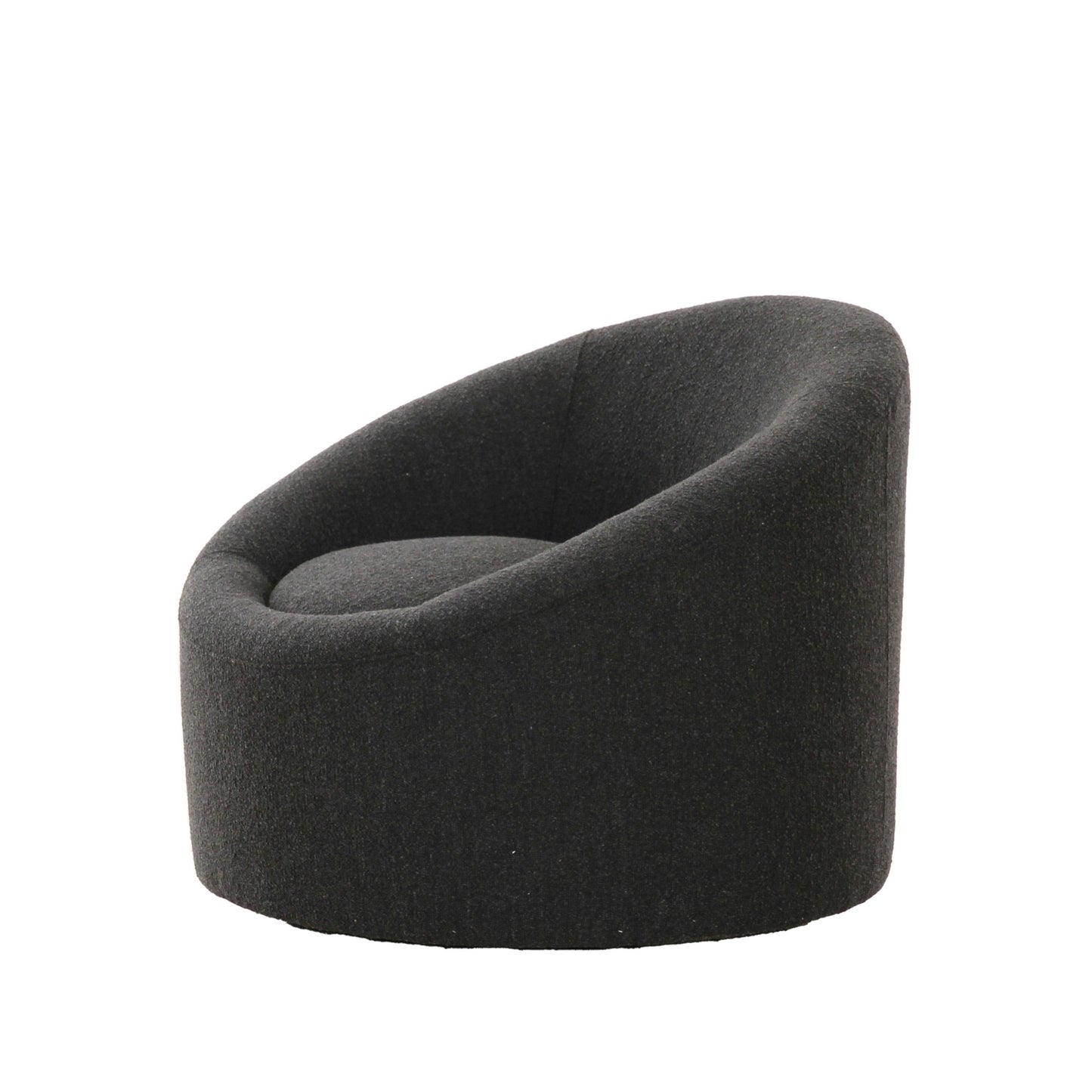 Modrest Frontier Glam Black Fabric Accent Chair - Chic and Comfortable Addition to Any Living Space