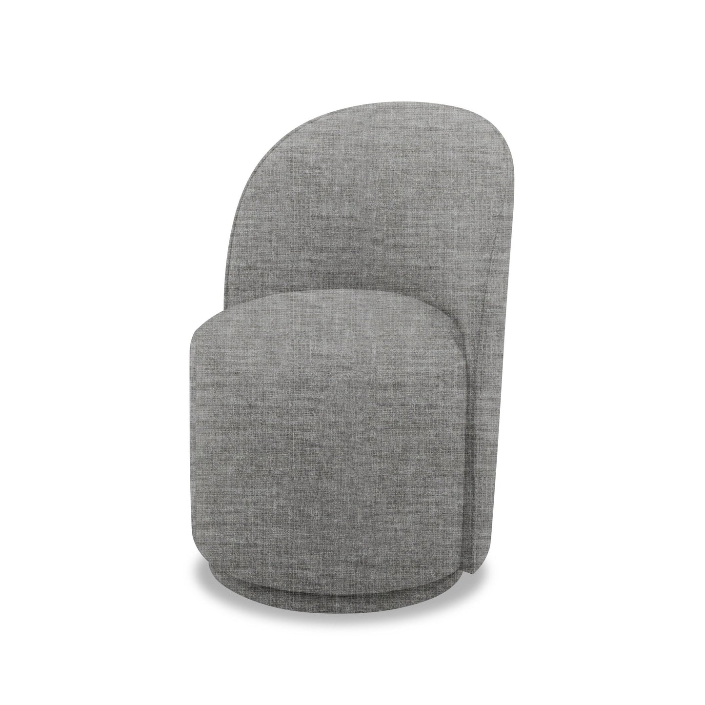 Modrest Correa Modern Dove Grey Fabric Swivel Dining Chair with Stylish Design for Contemporary Spaces