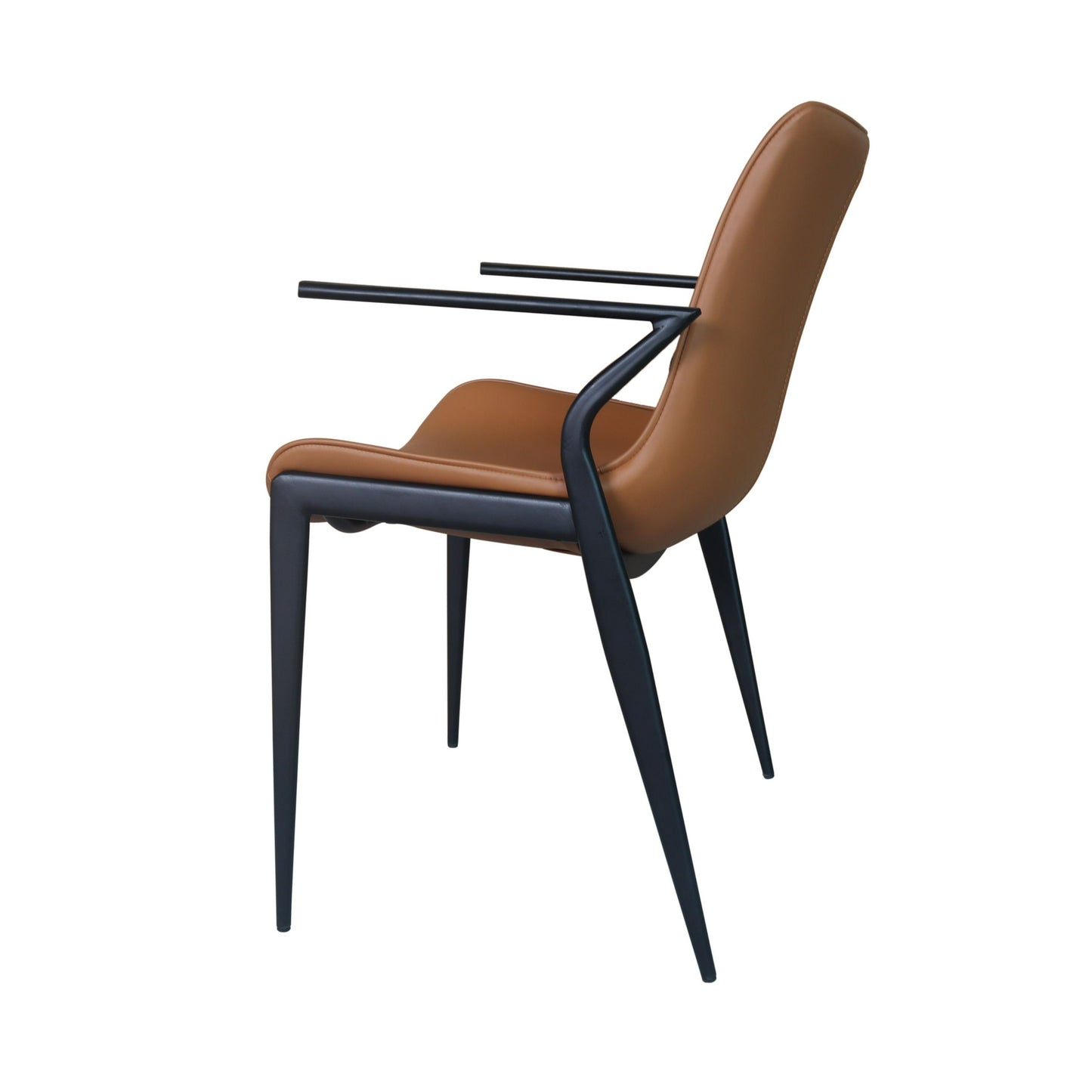 Modrest Osprey Modern Camel Vegan Leather Dining Chair (Set of 2) - Stylish and Comfortable Seating for a Contemporary Dining Room