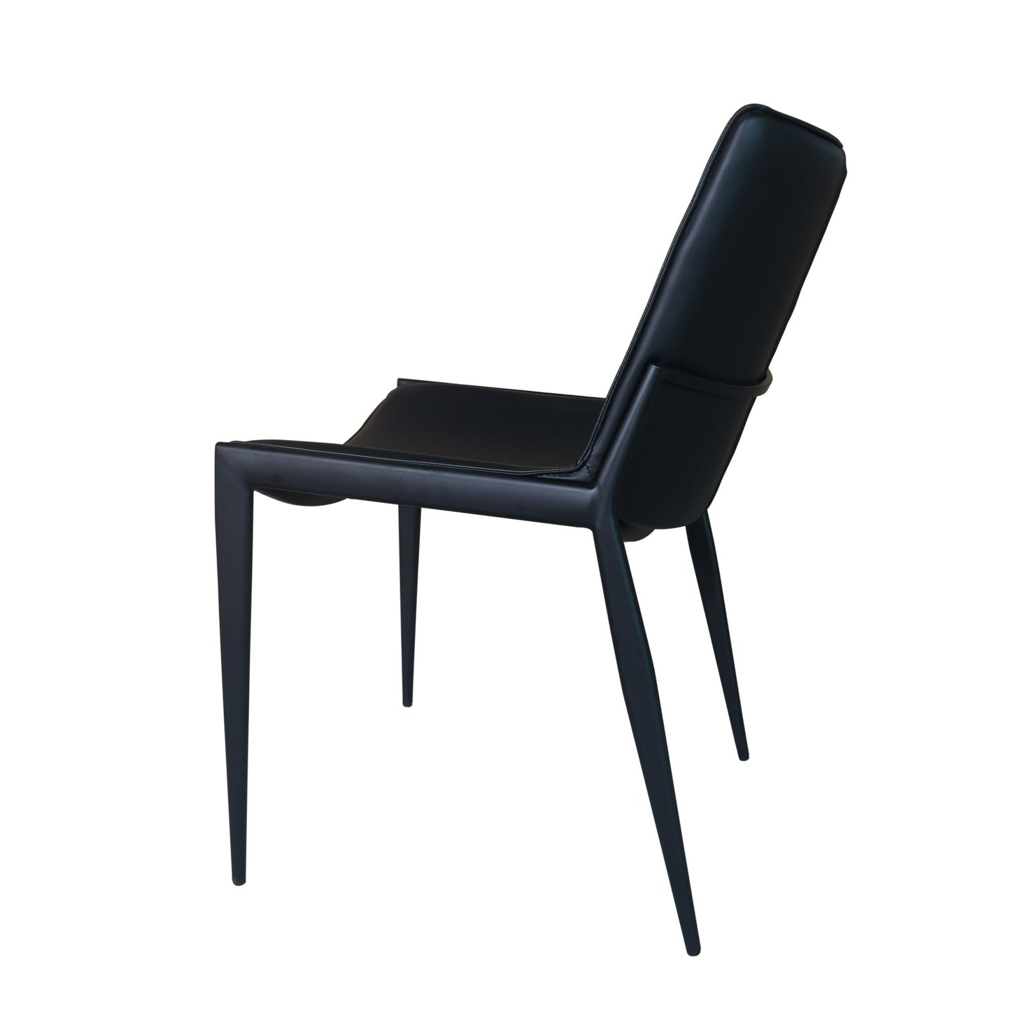 Modrest Murray Modern Black Vegan Leather Dining Chair (Set of 2) - Sleek and Comfortable Seating for a Contemporary Dining Space